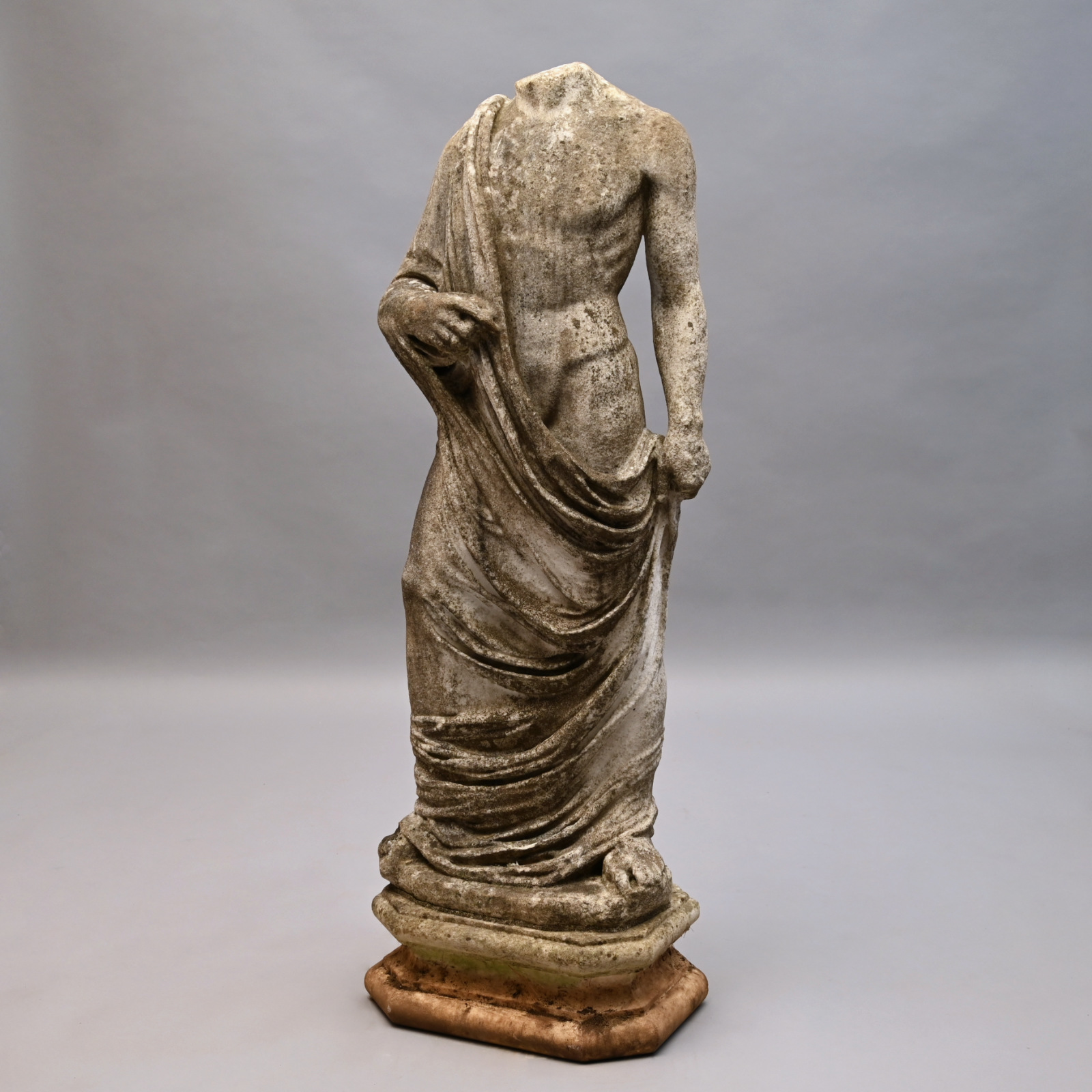 19th C. Greco-Roman Carved Marble Garden Sculpture